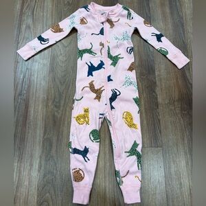 Hanna Andersson zip sleeper cheerful cats